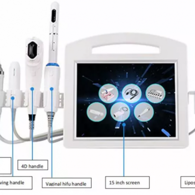 5D HIFU+microneedle rf+vaginal tighten+liposonix+vmax combined machine 