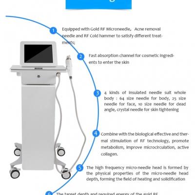 portable microneedle rf face lift wrinkle removal scare removal machine